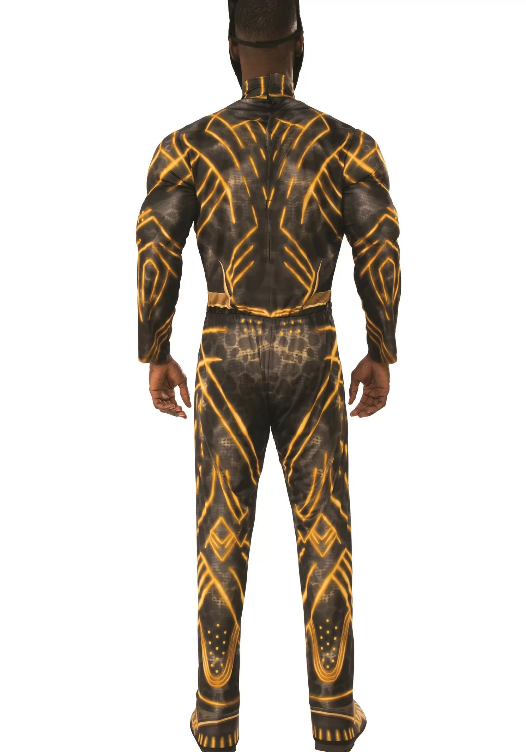 Cheap Rubies Costume Deluxe Adult Black Panther Erik Killmonger Battle Suit Costume Superhero Costumes
