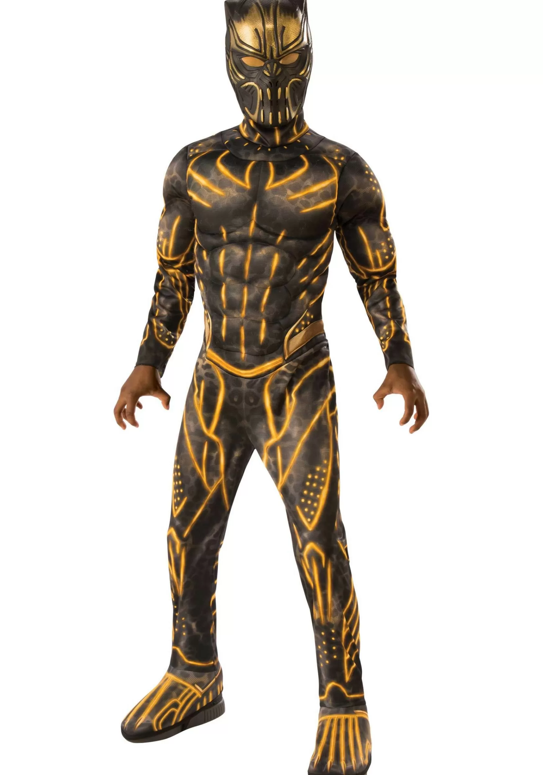 Flash Sale Rubies Costume Deluxe Black Panther Erik Killmonger Battle Suit Kids Costume Superhero Costumes