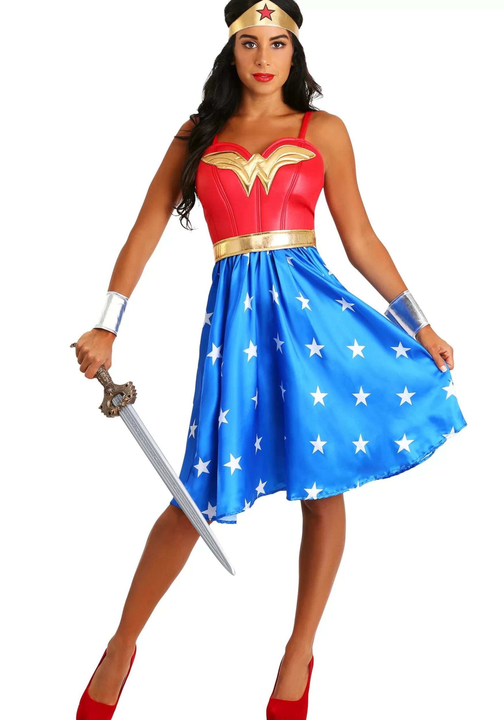Online Rubies Costume Deluxe Plus Size Long Dress Wonder Woman Costume Superhero Costumes