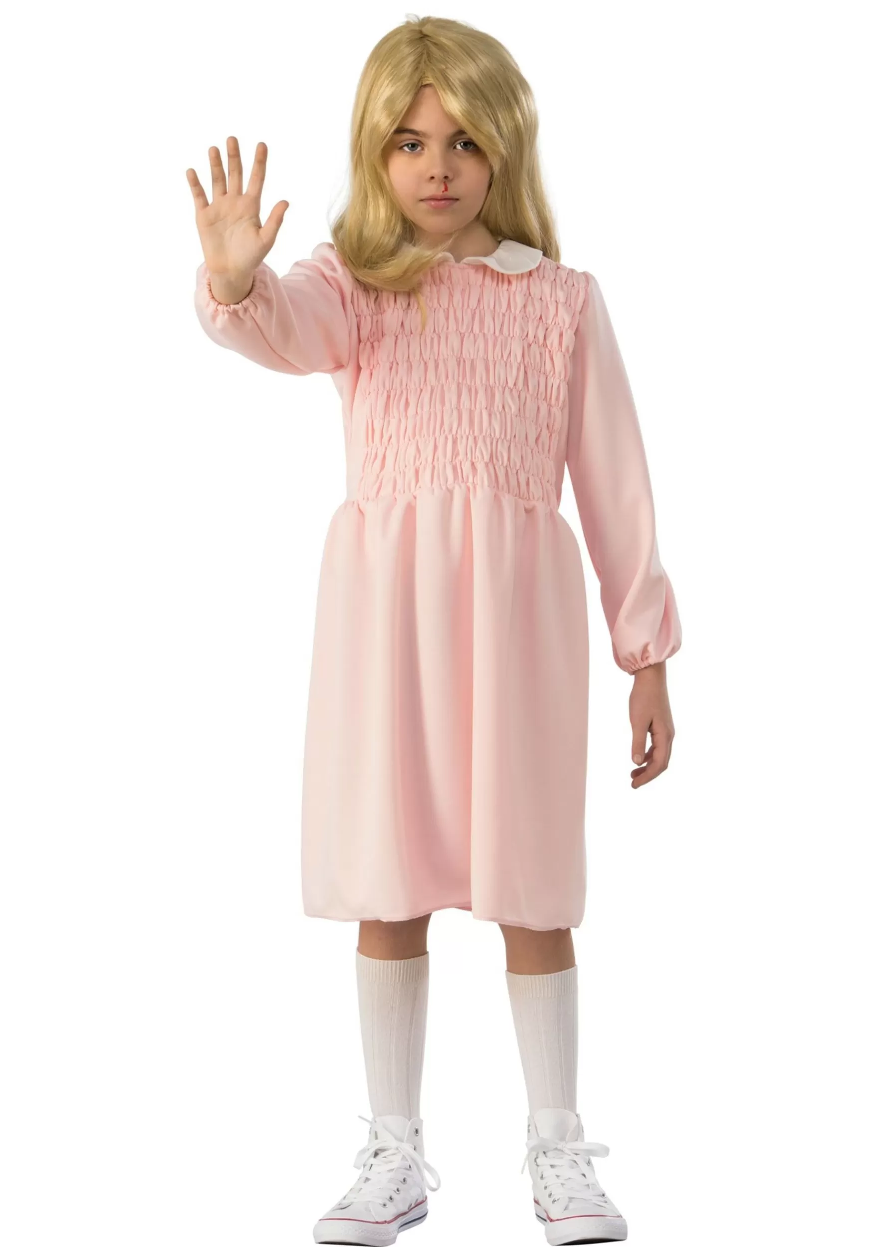 New Rubies Costume Eleven Long Sleeve Dress Stranger Things Child Costume Tv / Movie Costumes