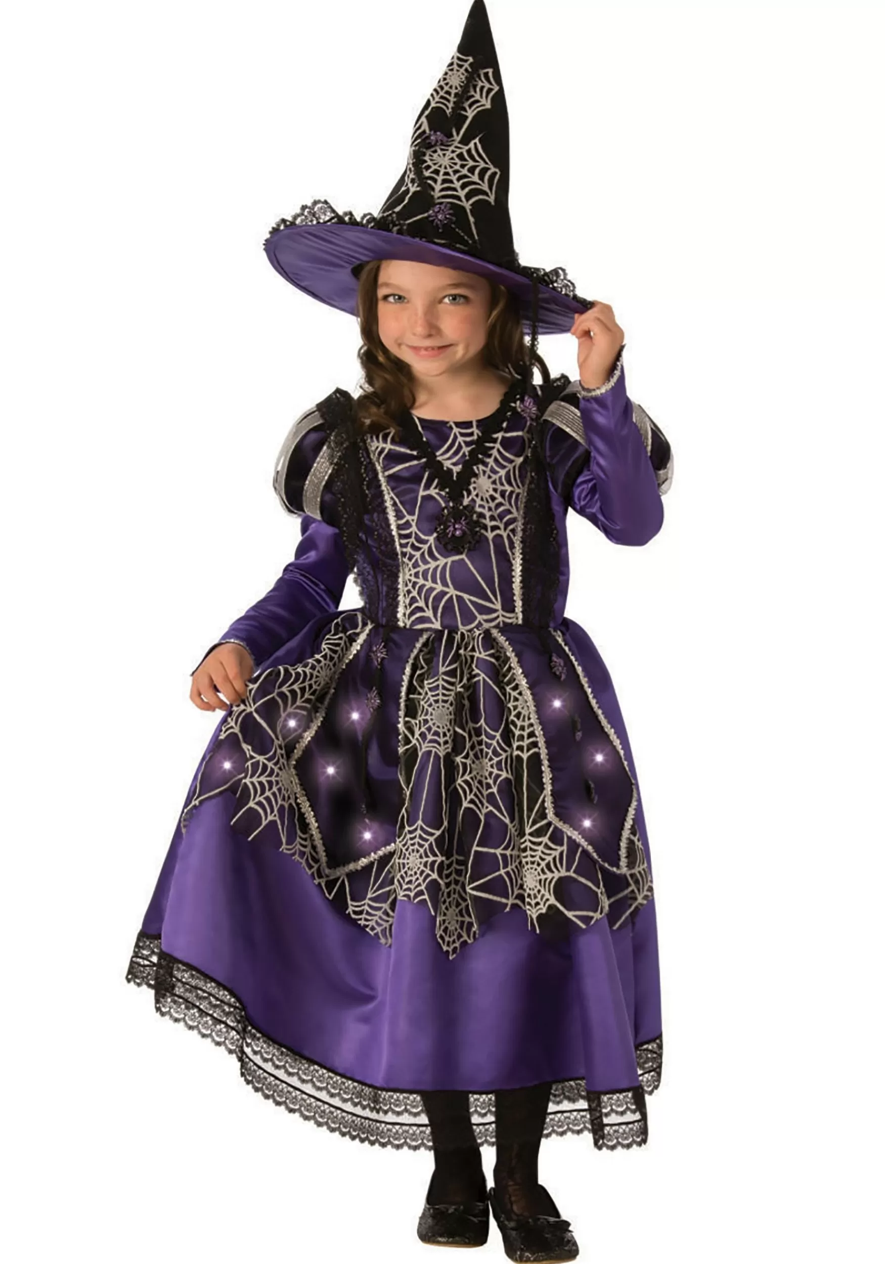 Sale Rubies Costume Girl's Light Up Victorian Spider Witch Costume Storybook & Fairytale Costumes