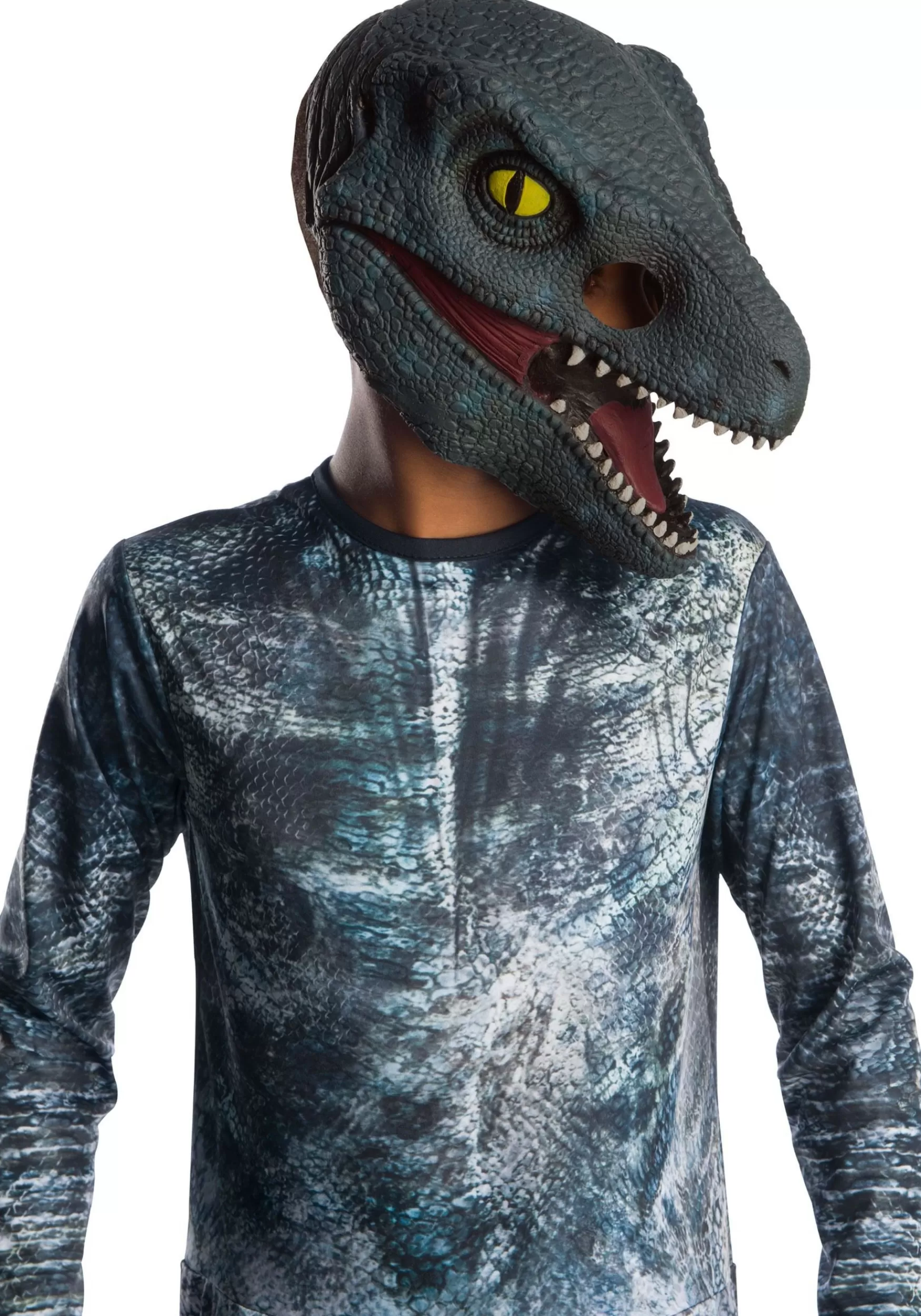 New Rubies Costume Kids Jurassic World 2 Blue Velociraptor 3/4 Mask Tv / Movie Costumes