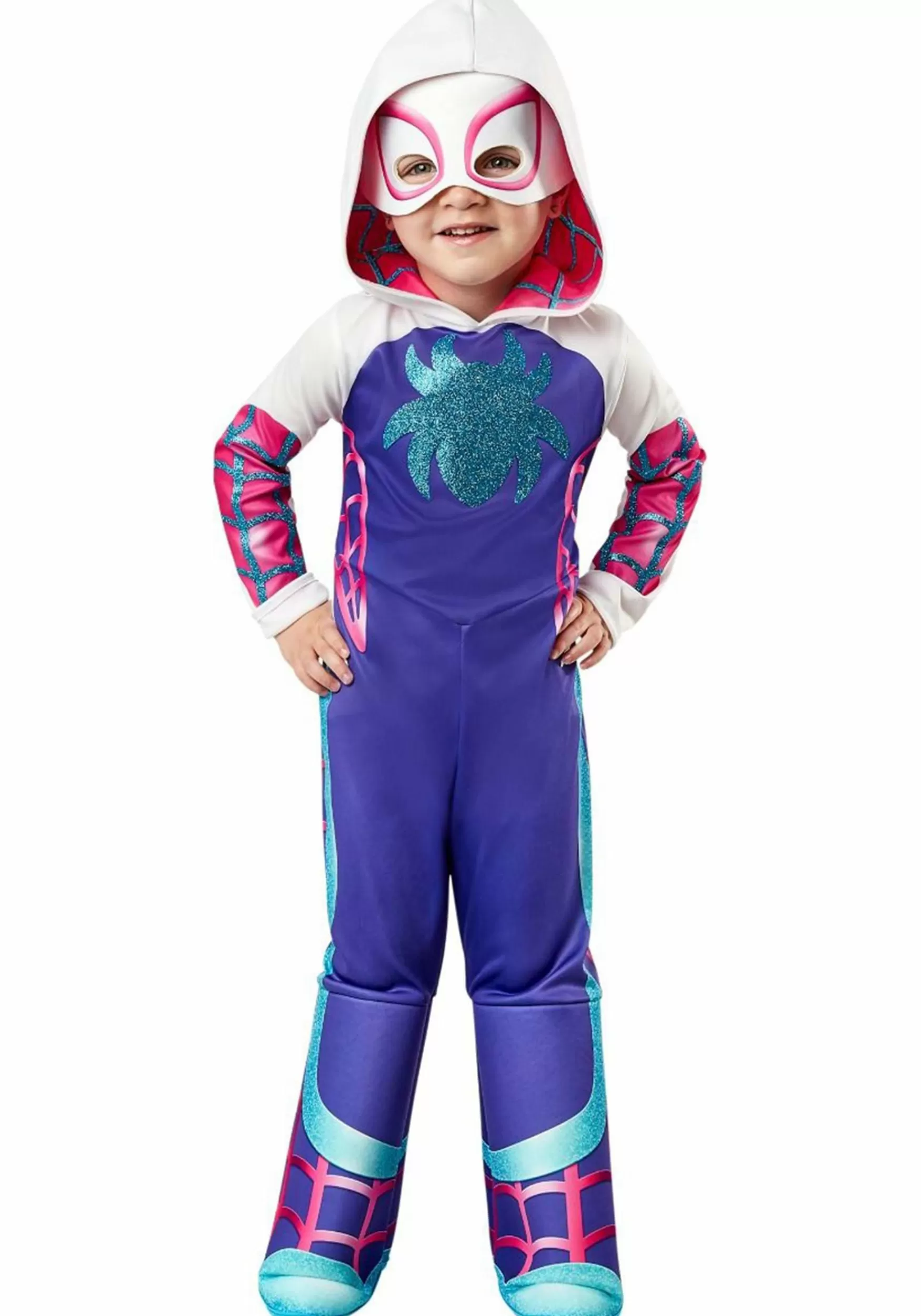 Fashion Rubies Costume Marvel Deluxe Ghost Spider Costume For Toddlers Superhero Costumes