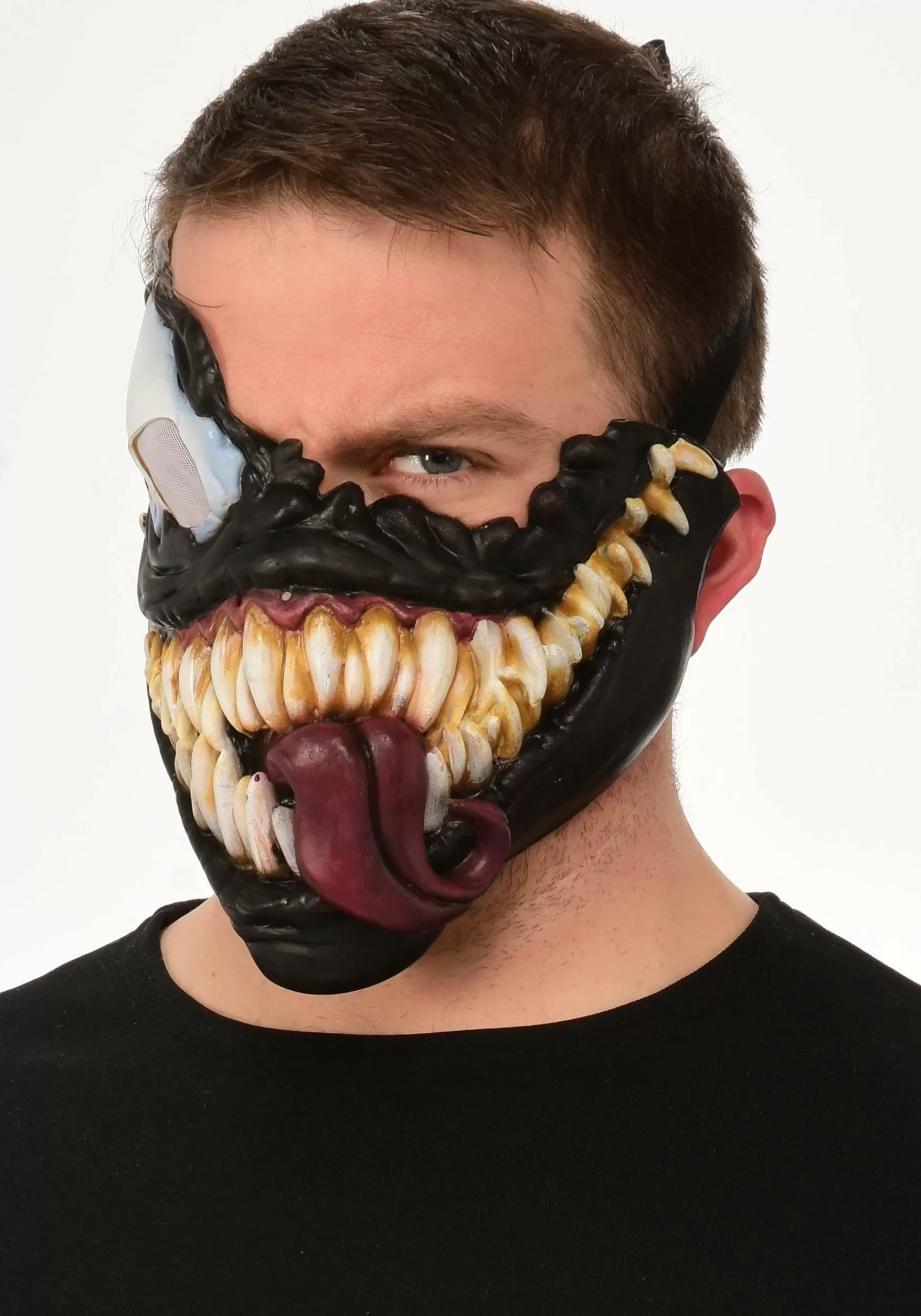 Best Sale Rubies Costume Marvel Venom Latex Half Mask For Adults Superhero Costumes