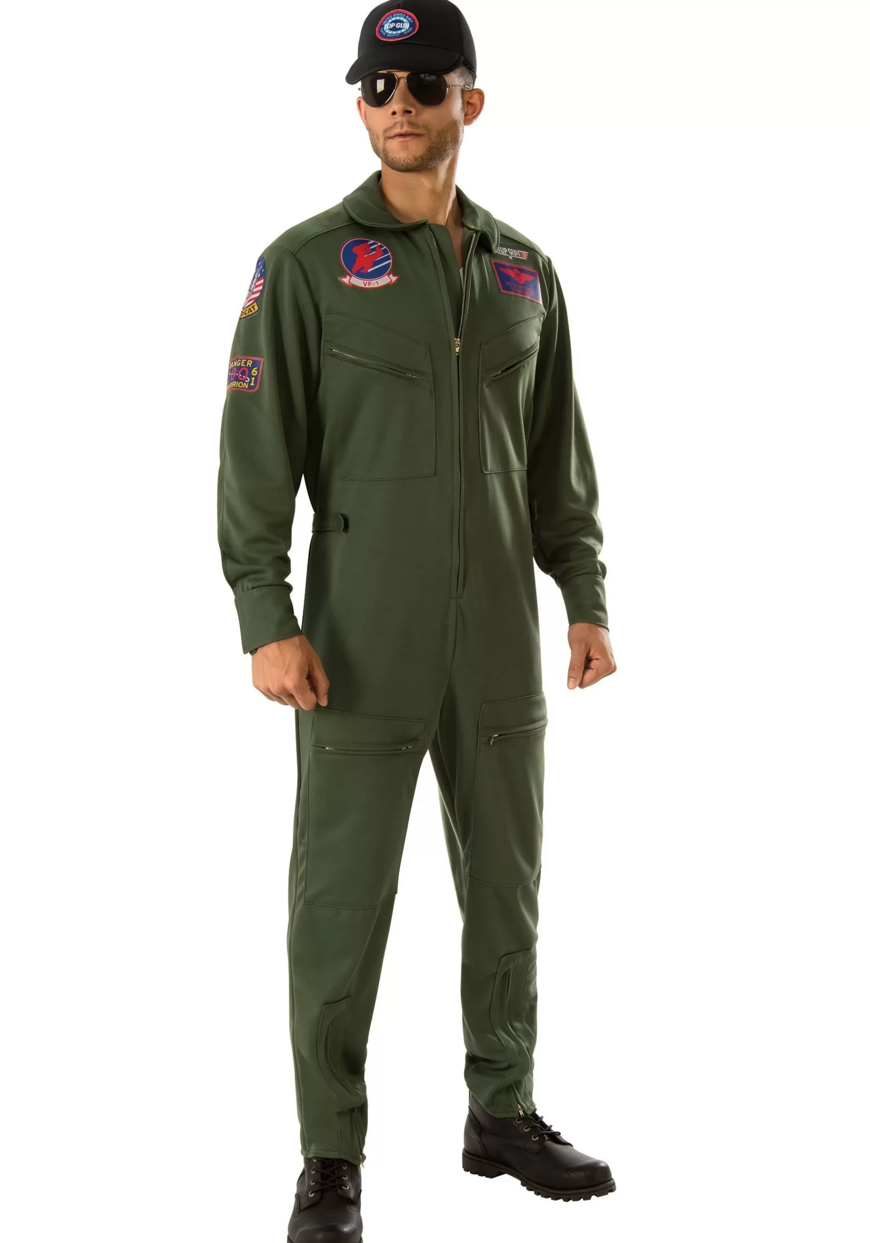 Outlet Rubies Costume Top Gun Jumpsuit Mens Plus Size Costume Tv / Movie Costumes