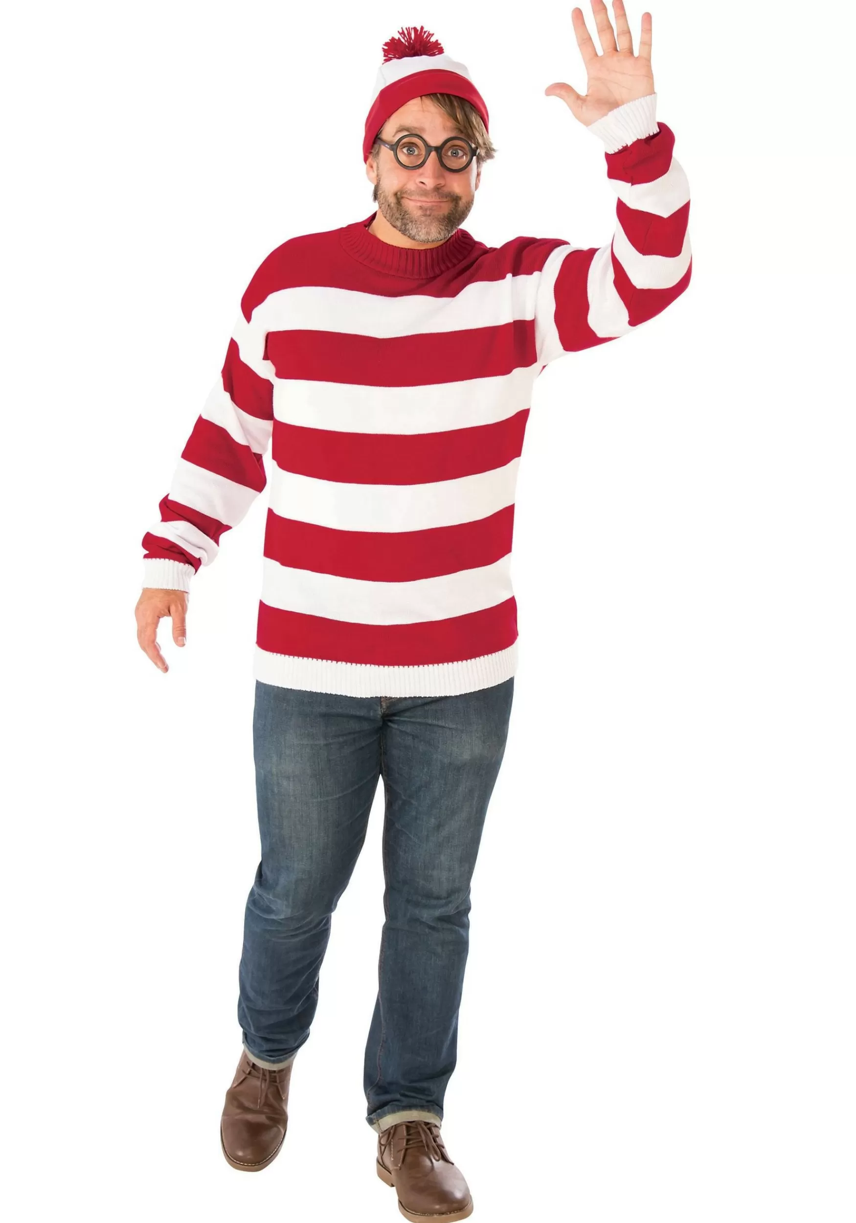 Clearance Rubies Costume Where's Waldo Deluxe Plus Size Adult Costume Storybook & Fairytale Costumes