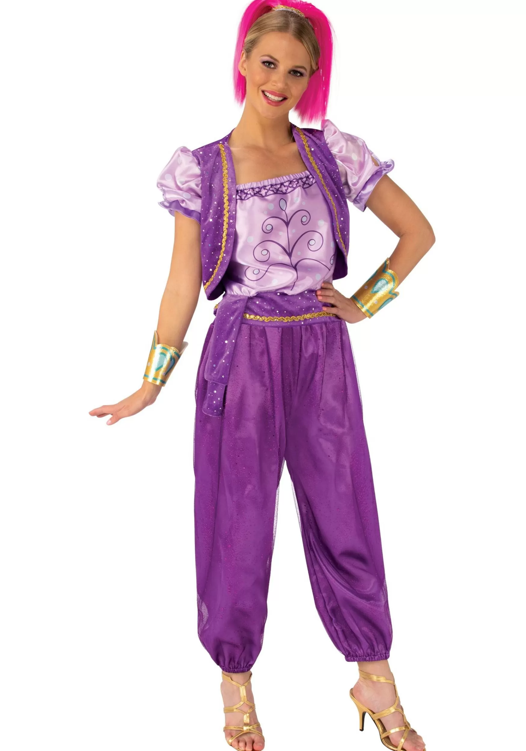 Hot Rubies Costume Women's Shimmer And Shine Deluxe Shimmer Costume Tv / Movie Costumes